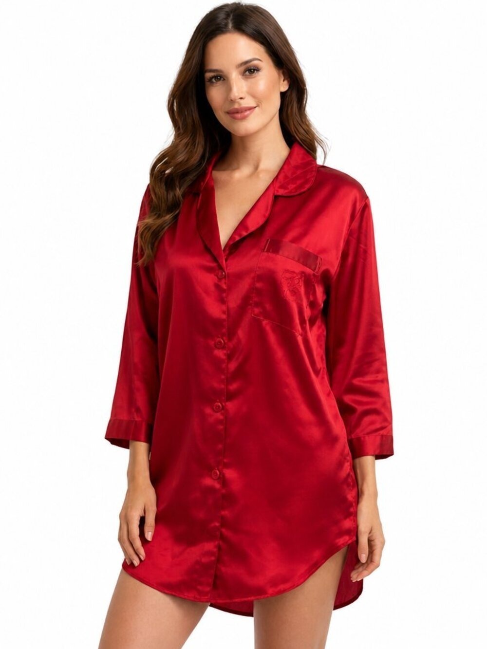 Victoria’s Secret Red Satin Sleep Shirt – Size Small, Preloved